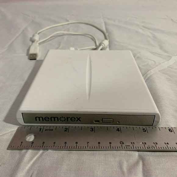 MEMOREX 8X SLIM DVD MULTI-FORMAT WHITE EXTERNAL MRX-650LE V3 RECORDER NM 03452 - Picture 12 of 12